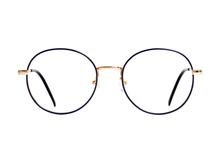 Load image into Gallery viewer, Chic and Round Shape Glasses Black and Gold
